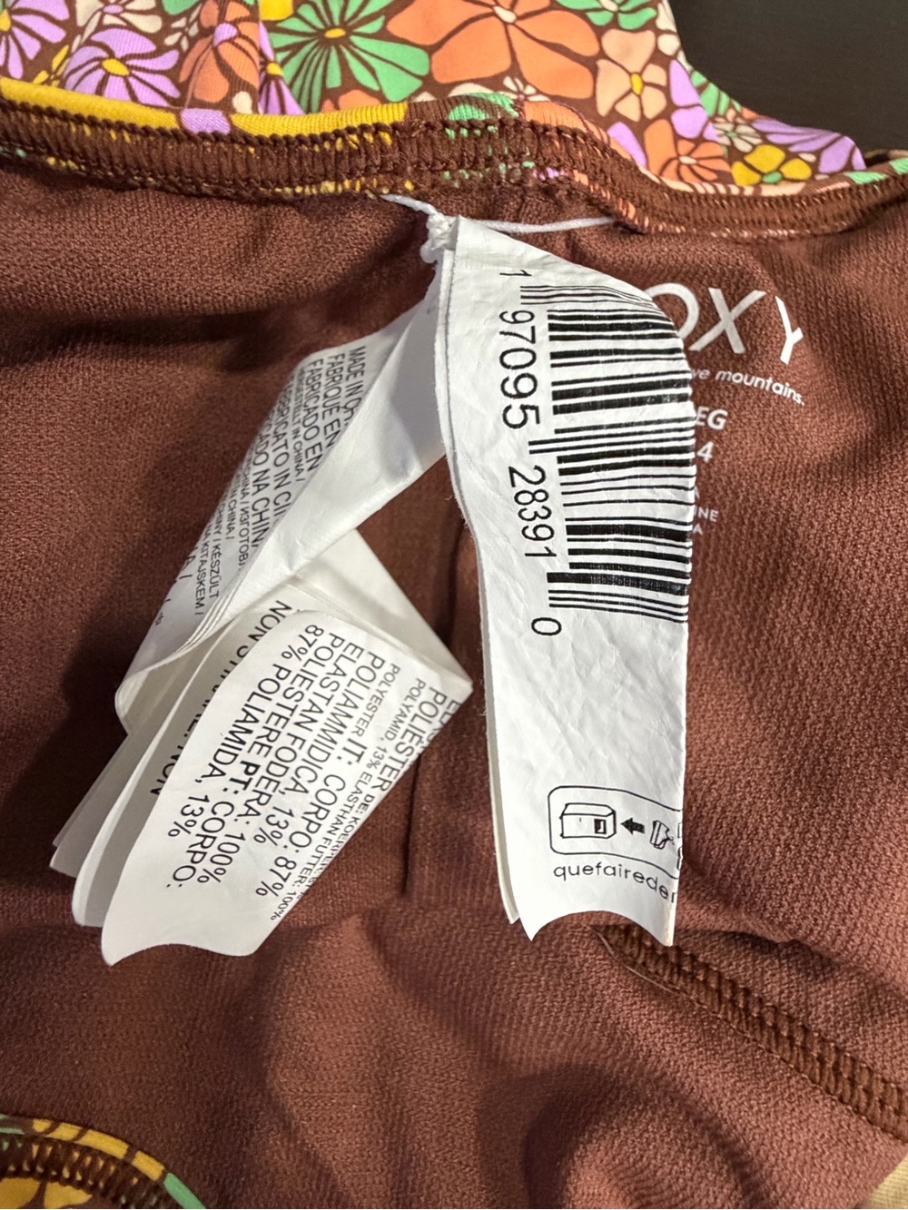 NEW Roxy XL All About Sol Short Sleeve 1-Piece Swimsuit UPF50 & Quick Dry Fabric - Picture 6 of 7